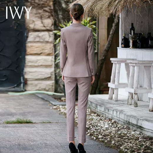 IWY/紫灰色高端西装商务套装女通勤新款时尚白领工作服气质干练职业套装CP1340 商品图3
