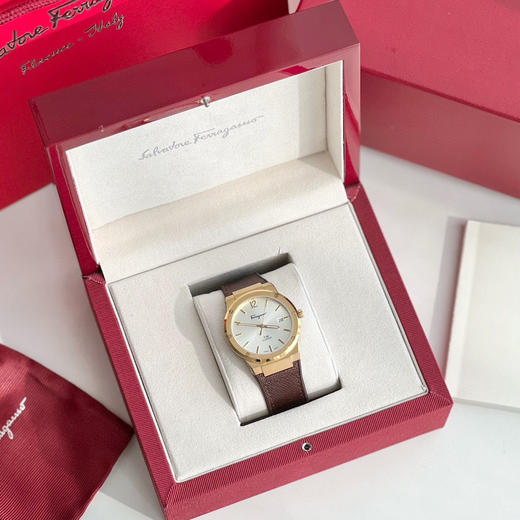 菲拉格慕F-80 Slim系列男表-蛇纹金棕色 商品图2