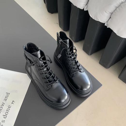 【百图lulu定制】【防撞马丁靴】头层牛皮 工装风 厚底 马丁靴 商品图0