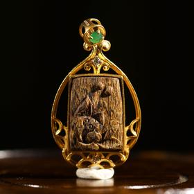 AN1021-7  白棋楠沉水包金荷花 2.98g