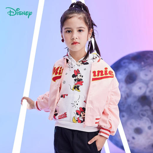 迪士尼童装新品春秋儿童卫衣米妮活力甜美连帽上衣 商品图3