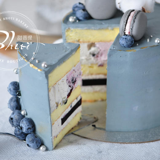 动物性淡奶油系列（蓝莓王后）英国进口纯动物奶油生日蛋糕【加高款】 商品图0