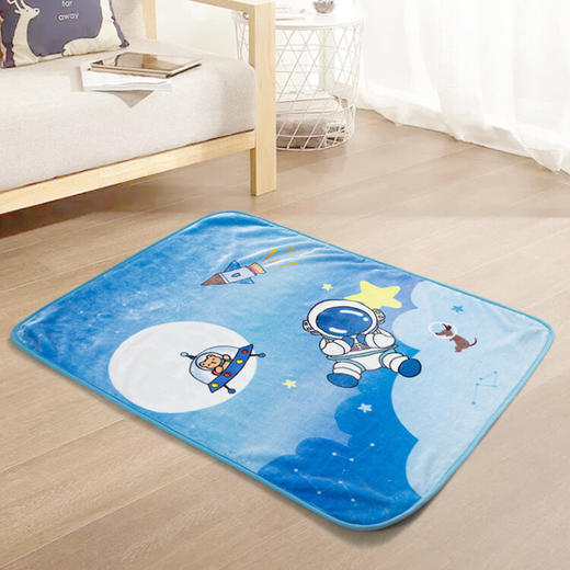 水星家纺 梦幻星空法兰绒毯  100cm×140cm 122978 商品图0