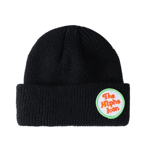 「12款配色！标签瓜皮帽」字母圆标针织瓜皮帽 韩版简约糖果色学生帽子文艺休闲情侣帽配饰 商品图4