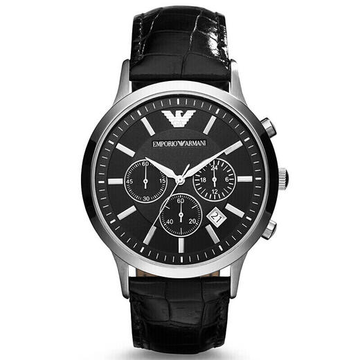 积分换购 | EmporioArmani\阿玛尼 简约时尚个性三眼多功能石英男表AR2447[福利品] 商品图0