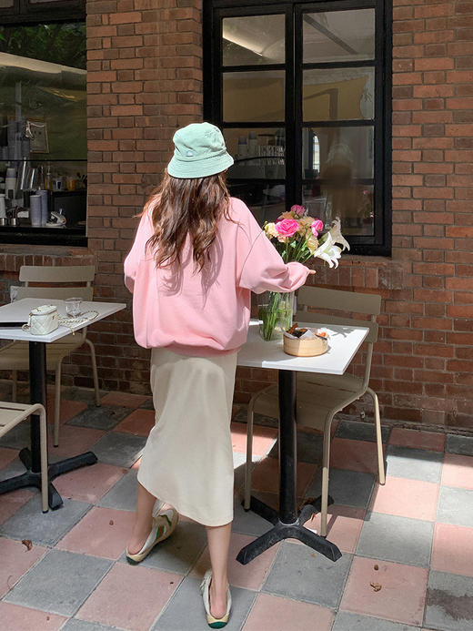 女装粉色卫衣女秋季新款字母印花宽松外套上衣ins潮 商品图4