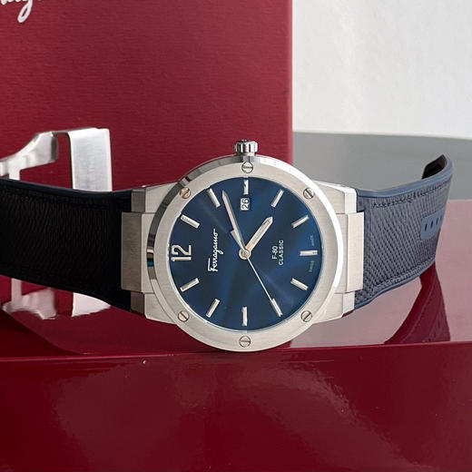 菲拉格慕F-80 Slim系列男表-蛇纹蓝色 商品图6