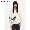 NEELLY纳俪商场同款气质V领针织衫女宽松慵懒感毛衣设计感套头衫N22103A01073 商品缩略图0