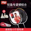 红双喜DHS1021耐打初中级家庭铝合金羽毛球拍2只装带球套装 商品缩略图0