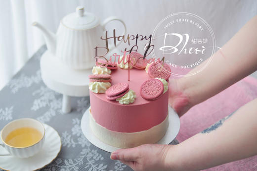 动物性淡奶油系列（粉红奥利奥）英国进口纯动物淡奶油生日蛋糕0090【加高款】 商品图1