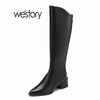 westory2022年秋冬新款黑色长靴显瘦骑士靴82621 商品缩略图3