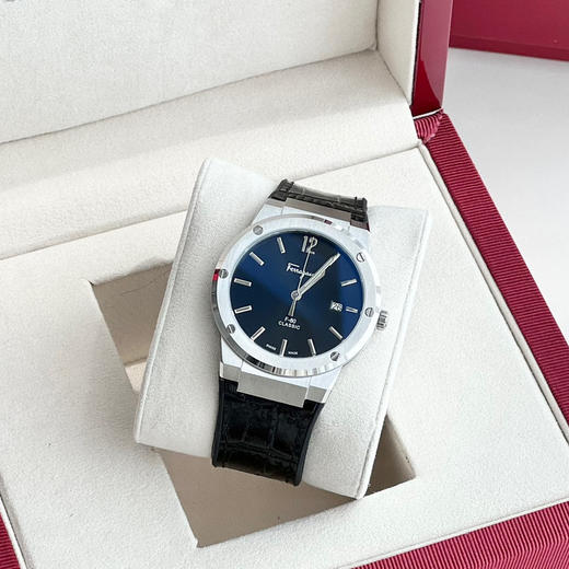 菲拉格慕F-80 Slim系列男表-鳄鱼纹黑色 商品图0