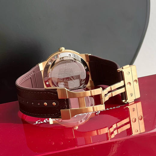 菲拉格慕F-80 Slim系列男表-蛇纹金棕色 商品图7