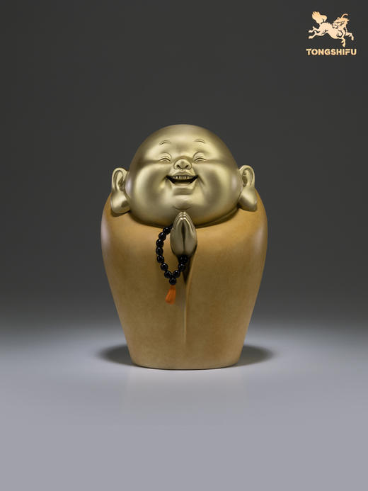 铜师傅 全铜摆件《知足者常乐》铜工艺品 办公室客厅桌面家居饰品 商品图1