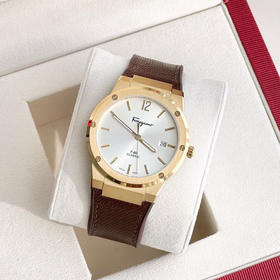 菲拉格慕F-80 Slim系列男表-蛇纹金棕色