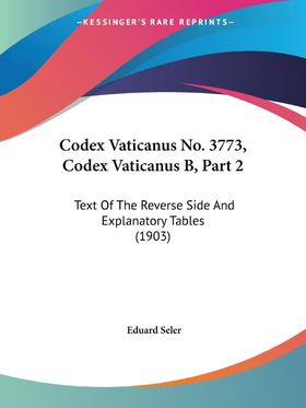 【预售 按需印刷】Codex Vaticanus No. 3773  Codex Vaticanus B  Part 2