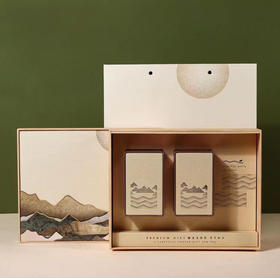 山水双罐，四罐礼盒大气简约典雅  |  日常茶系列：蜜印 玉露 百炼 暄和宫廷 暄和特级