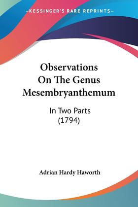 【预售 按需印刷】Observations On The Genus Mesembryanthemum