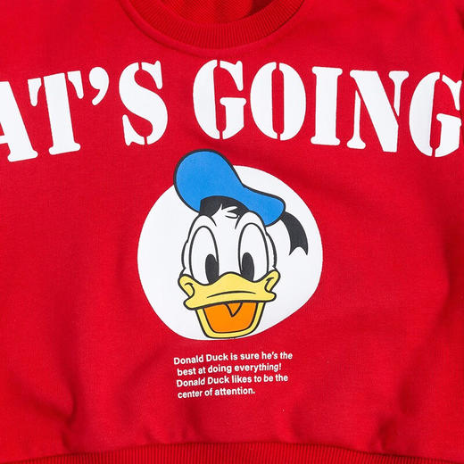 【商场同款】
迪士尼童装春秋新品男童时尚唐老鸭卫衣红色时尚长袖 商品图7