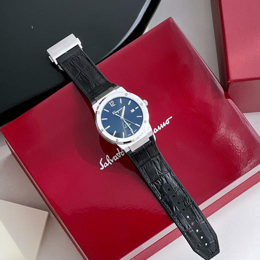 菲拉格慕F-80 Slim系列男表-鳄鱼纹黑色 商品图4