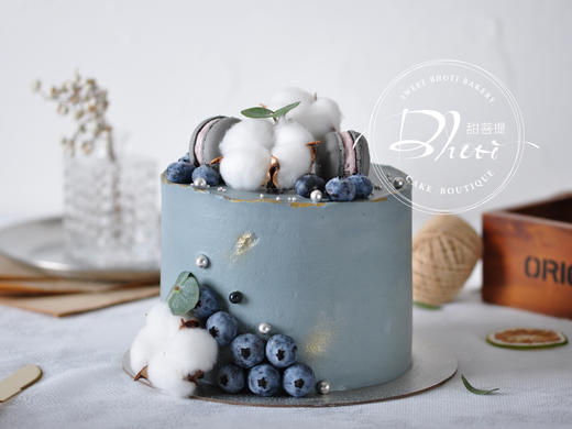 动物性淡奶油系列（蓝莓王后）英国进口纯动物奶油生日蛋糕【加高款】 商品图1