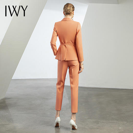 IWY/高端洋气橙色职业套装女西服春新款播音艺考主持人正装工作服olCP1490 商品图3