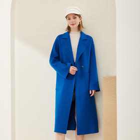 MH9K5斯尔丽瑟俪2022年冬上新商场同款轻奢感简约利落纯色阔版长款大衣