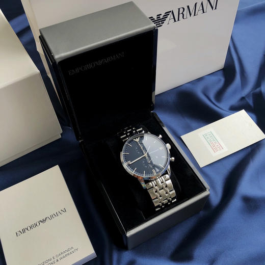 阿玛尼AR1648银色钢带石英表 商品图2