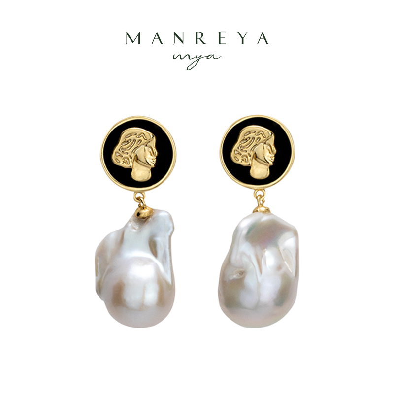 Manreya玛芮雅“法式恋曲”复古浪漫巴洛克珍珠耳环