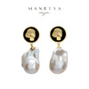 Manreya玛芮雅“法式恋曲”复古浪漫巴洛克珍珠耳环 商品缩略图0