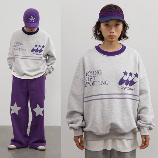 cryingcenter 彗星运动系列 棒球俱乐部宽版拼色套头卫衣 商品图0