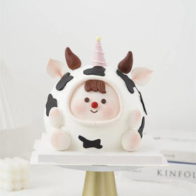 奶牛宝宝-翻糖造型蛋糕