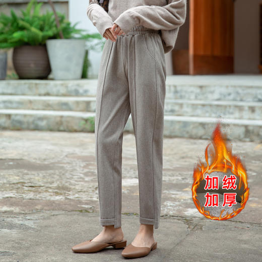 【舒适洋气&不挑身材】毛呢烟管裤 高腰版型 修身显瘦 优质毛呢面料 舒适抗皱 商品图0