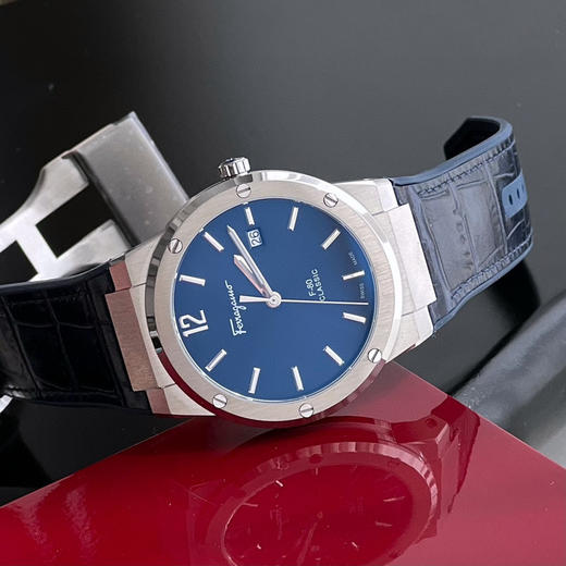 F-80 Slim系列男表-鳄鱼纹蓝色 商品图4