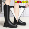 JSJ-AL/5002冬季靴子女平底高靴加厚羊毛高筒靴厚底大棉长筒靴大码女棉靴 商品缩略图0