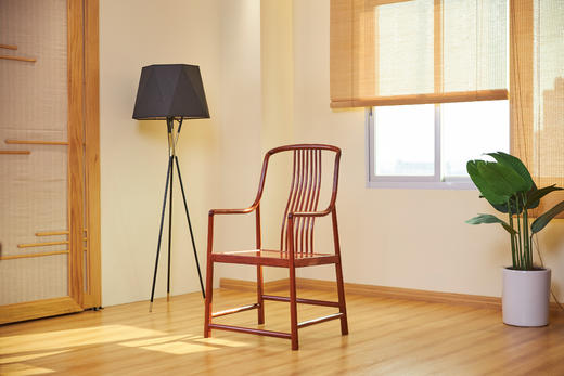 红桥红  家具严选  缅甸花梨(大果紫檀）  【S背高梳背椅】 商品图3