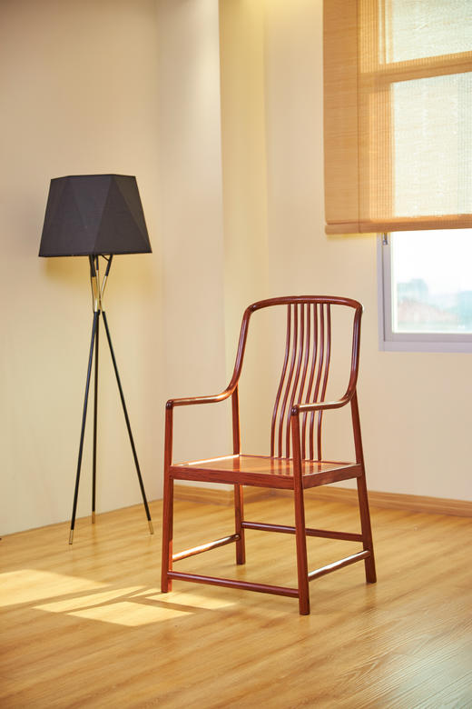 红桥红  家具严选  缅甸花梨(大果紫檀）  【S背高梳背椅】 商品图2