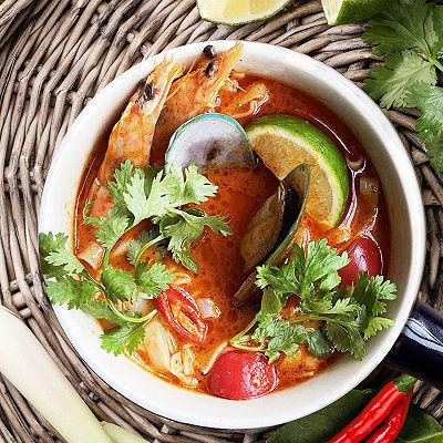 泰式椰奶海鲜河粉套餐 Thai Coconut Seafood Noodle Soup Set 商品图0