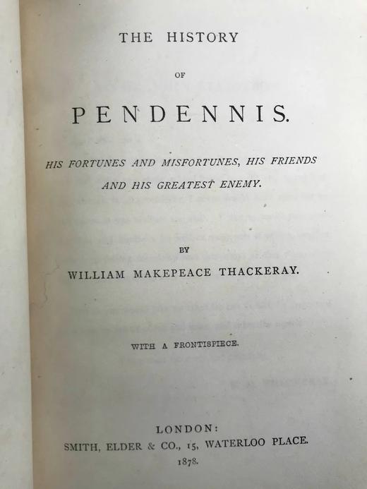 1878年 萨克雷《潘登尼斯》 1幅插图 全真皮精装32开 商品图4