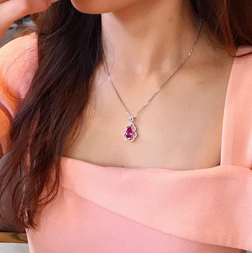 紫色蓝宝石水滴挂件〔浪〕 商品图7