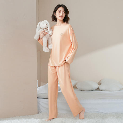 【门店同款】康妮雅睡衣家居服 女式长袖长裤套头套装 商品图3