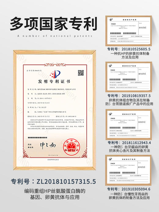 宇诚【医院同售牙膏】幽门螺旋杆菌预防聚餐Hp幽门菌牙膏 清新口气兰幽Hp牙膏卵黄抗体 商品图3