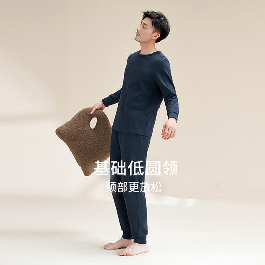 康妮雅睡衣家居服 男式长袖长裤套头套装 商品图3