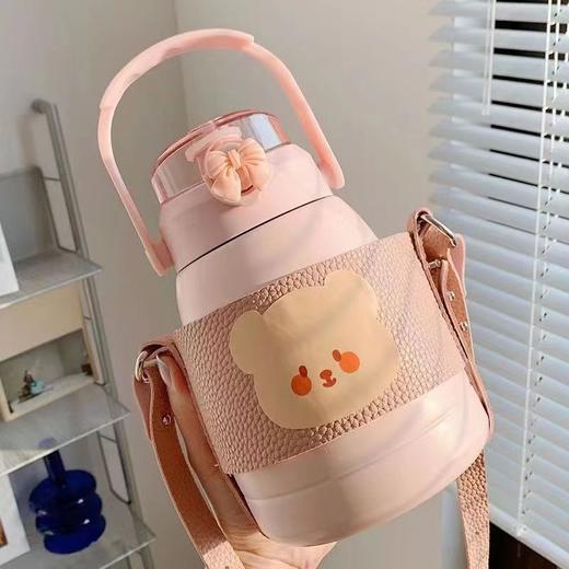 可爱高颜值大肚保温杯学生便捷大容量水壶男女吸管杯子 商品图3