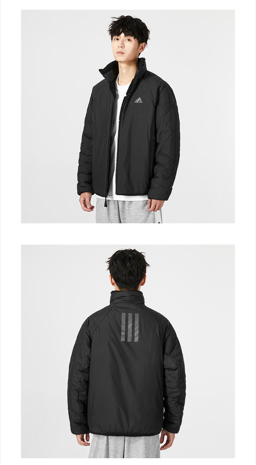 阿迪达斯 （adidas） 外套男款女款2022冬季新款仿羊羔绒运动服保暖情侣两面穿夹克 HN2077 商品图1