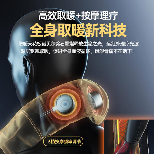 Coplax智能电发热围巾颈椎热敷充电加热围脖男女冬季防寒保暖神器 商品图2