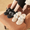 西遇雪地靴冬女2022年新款加绒保暖可爱蝴蝶结一脚蹬短筒加厚棉鞋22023793 商品缩略图0