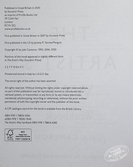 【中商原版】创意 是一笔灵魂交易练习册 朱莉娅 卡梅伦 The Artist s Way Workbook 英文原版 Julia Cameron 商品图4