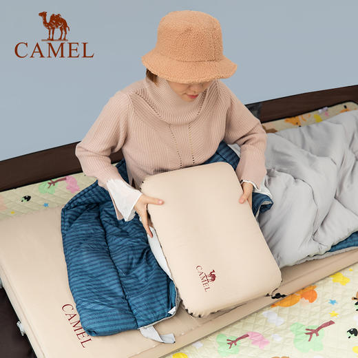 骆驼户外露营充气枕头3D仿乳胶枕自充野营地垫枕居家休闲午睡枕头 1142253004 商品图1