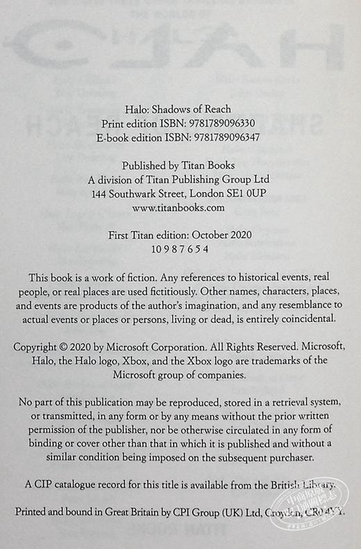 【中商原版】光环小说 致远星 英文原版 Halo Shadow of Reach Troy Denning 科幻小说 商品图4